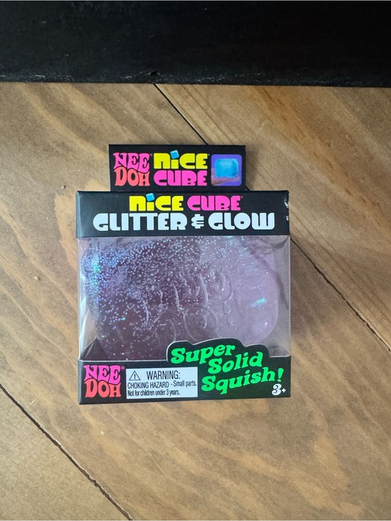 Nee Doh Other - NeeDoh Nice Cube Glitter & Glow Super Solid Squish - Purple